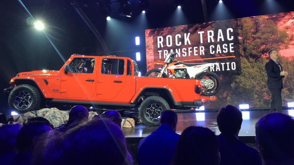 The 2020 Jeep Gladiator Rubicon as it was revealed at the 2018 Los Angeles Auto Show. (Sinclair Broadcast Group / Jill Ciminillo)