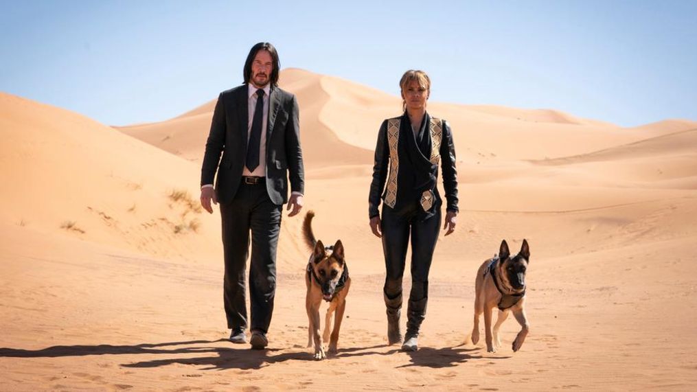 John (Keanu Reeves) and Sofia (Halle Berry) in JOHN WICK: CHAPTER 3 - PARABELLUM.{&nbsp;}(Photo: Lionsgate)