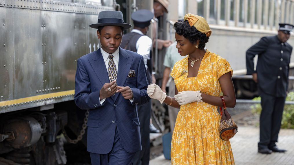 (L to R) Jalyn Hall as Emmett Till and Danielle Deadwyler as Mamie Till Mobley in TILL, directed by Chinonye Chukwu, released by Orion Pictures. Credit: Lynsey Weatherspoon / Orion Pictures © 2022 ORION RELEASING LLC. All Rights Reserved.