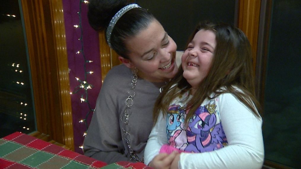 Amy Rickel with her daughter on December 21, 2016
(WLUK/Mike Moon)