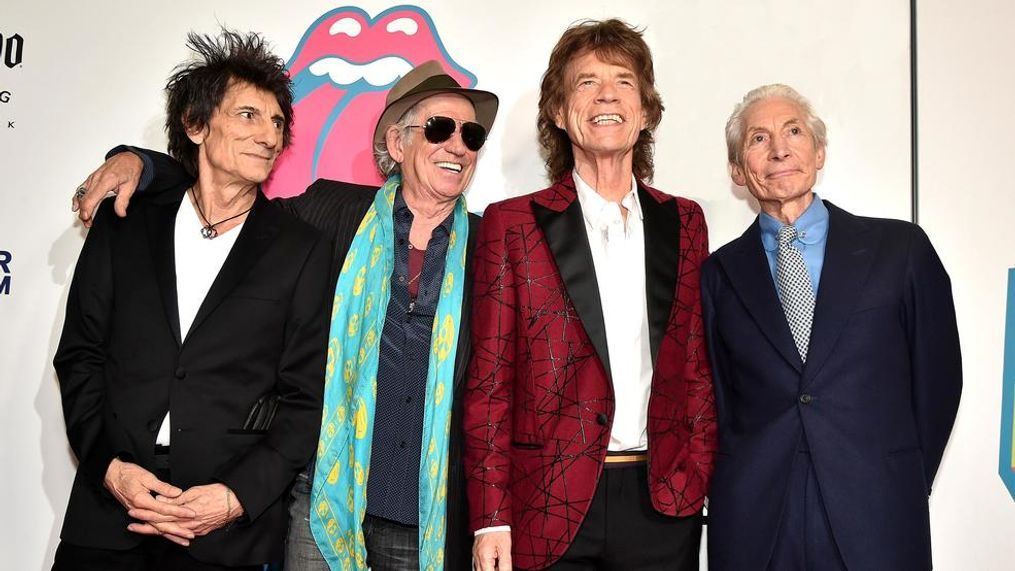 NEW YORK, NY - NOVEMBER 15:  (L-R) Ronnie Wood, Keith Richards, Mick Jagger, and Charlie Watts of The Rolling Stones attend The Rolling Stones celebrate the North American debut of Exhibitionism at Industria in the West Village on November 15, 2016 in New York City.  (Photo by Theo Wargo/Getty Images for The Rolling Stones) *** Local Caption *** Ronnie Wood; Keith Richards; Mick Jagger; Charlie Watts