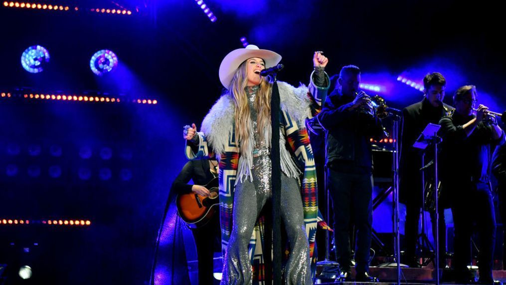NASHVILLE, TENNESSEE - DECEMBER 31: Lainey Wilson performs onstage for New Year's Eve Live: Nashville's Big Bash at Bicentennial Capitol Mall State Park on December 31, 2023 in Nashville, Tennessee. (Photo by Jason Davis/Getty Images)