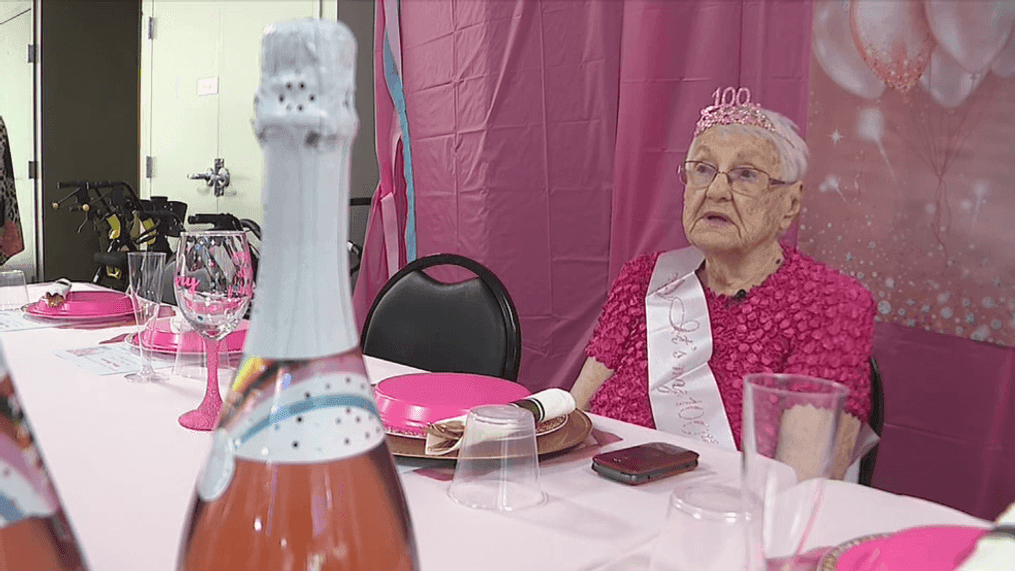 100th birthday celebration of Mary Mossman at Christ Church Harbor Apartments in Baltimore. (WBFF)