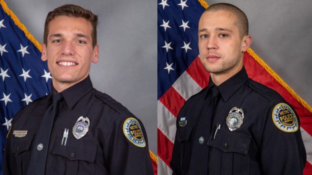 {p}Left: Officer Rex Engelbert; Right: Det. Michael Collazo. (Photos: Metro Nashville Police Department){/p}