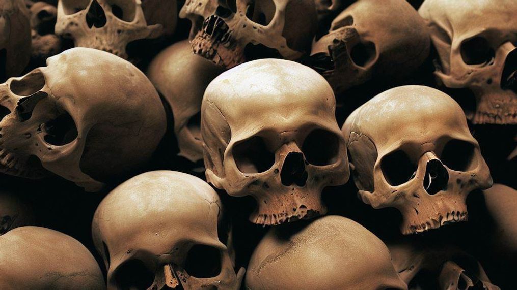 FILE - Pile of human skulls. (SBG)