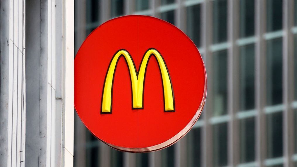 FILE - A McDonald's sign at a restaurant in downtown Pittsburgh, April 24, 2017. Federal investigators found more than 300 minors, including the 10-year-olds, were working illegally, the Labor Department said in a statement Tuesday, May 2, 2023. (AP Photo/Keith Srakocic, File)