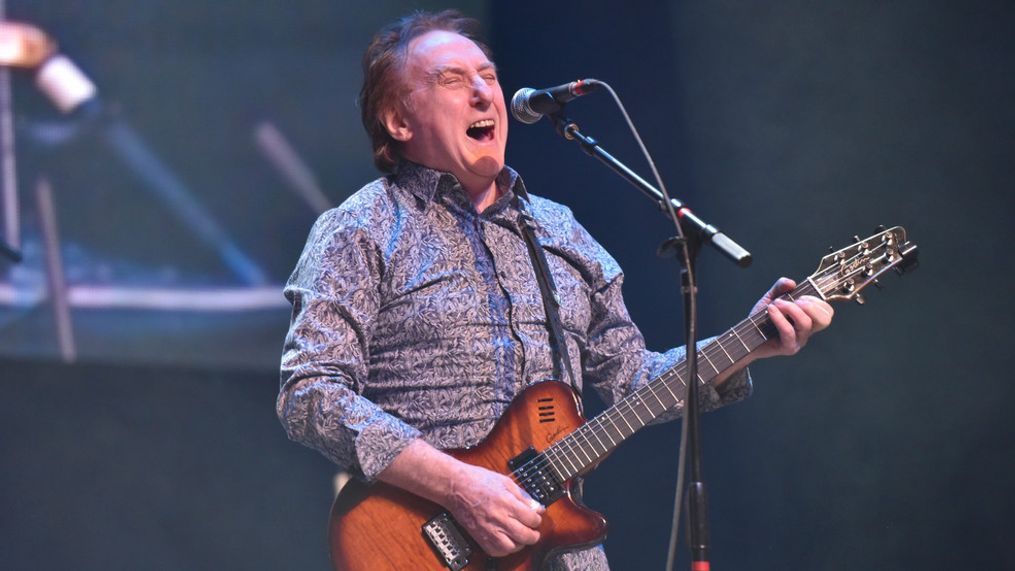 FILE - Denny Laine performs, Thursday Jan, 17, 2019, at the Arcada Theatre in St. Charles, Ill. Laine, a British singer, songwriter and guitarist who performed in an early, pop-oriented version of the Moody Blues and was later Paul McCartneyâs longtime sideman in the ex-Beatleâs solo band Wings, died Tuesday, Dec. 5, 2023, his wife said in a social media post. (Photo by Rob Grabowski/Invision/AP, File)