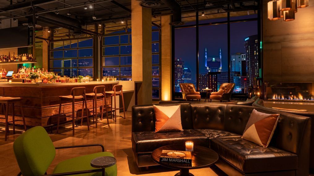 W Nashville - Proof rooftop bar in the nighttime.{&nbsp;}{&nbsp;}(Photo submitted by Finn Partners){p}{/p}