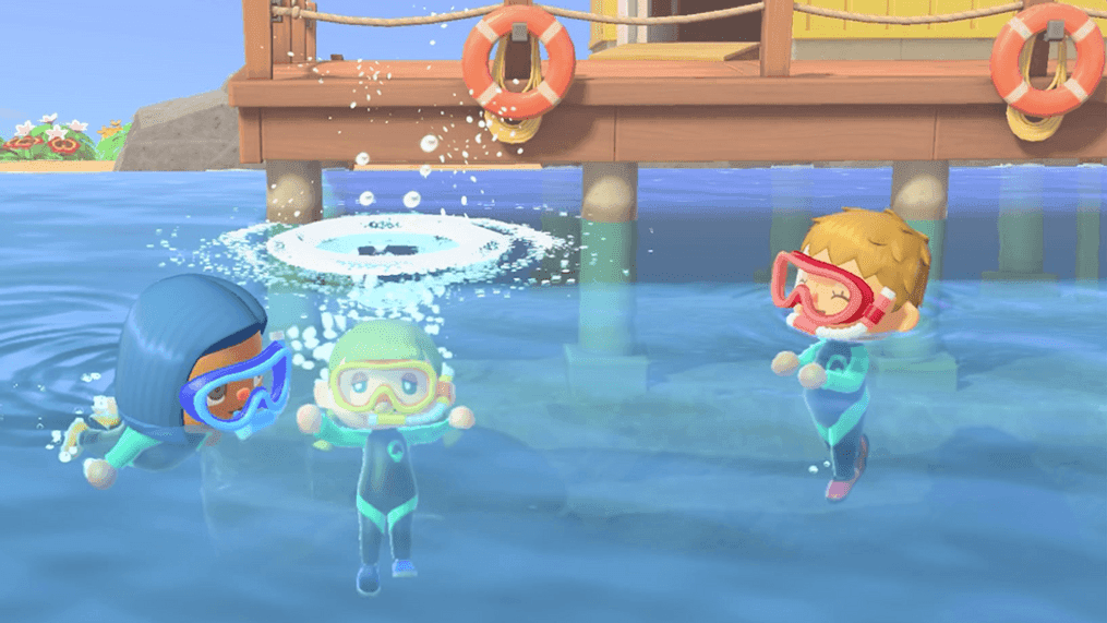 "Animal Crossing," a Nintendo Switch bestseller, now lets you go swimming (Photo: Nintendo via CNN Newsource)