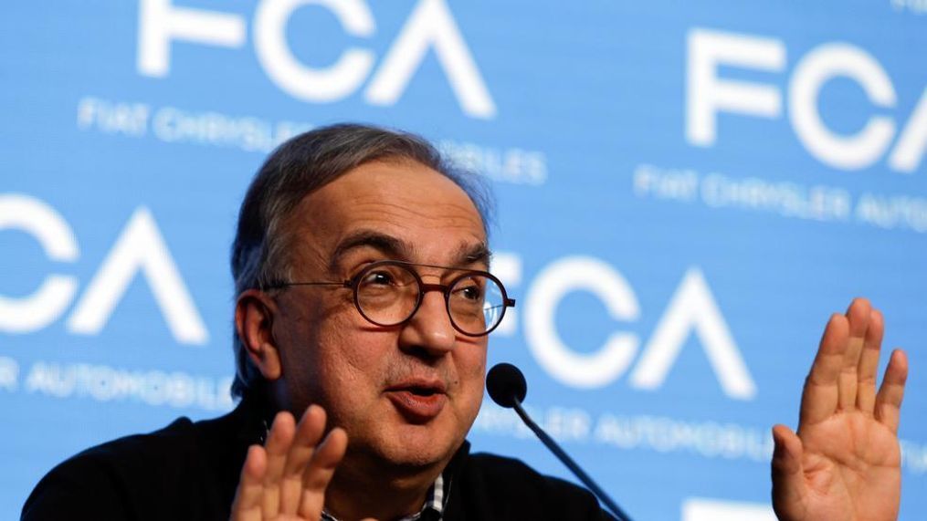 FILE - In this Friday, June 1, 2018 file photo, Fiat Chrysler CEO Sergio Marchionne speaks during a press conference at the FCA headquarter, in Balocco, Italy. The boards of Fiat Chrysler, Ferrari and CNH Industrial have been called to meet in Italy in light of CEO Sergio Marchionne’s surgery. The three boards were summoned to separate meetings in Turin on Saturday, July 21 amid the prolonged convalescence of Marchionne, who had shoulder surgery three weeks ago in Switzerland. (AP Photo/Luca Bruno, file)