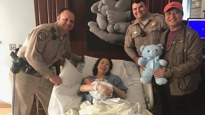 Image for story: Valentine's Day baby born on side of Calif. freeway