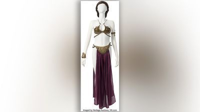 Image for story: Princess Leia bikini costume from set of 'Star Wars' movie sells at auction for $175K