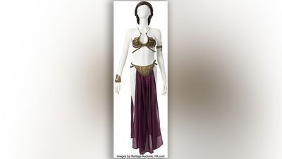 Image for story: Princess Leia bikini costume from set of 'Star Wars' movie sells at auction for $175K