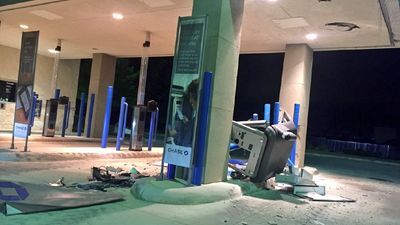 Image for story: Stolen fork lift used in ATM heist