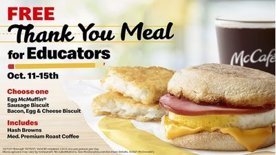 Image for story: McDonald's serving free 'thank you' breakfast to teachers, school staff nationwide