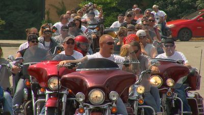 Image for story: 'Harleys Against Heroin' riders roar against drug abuse for 10th year 