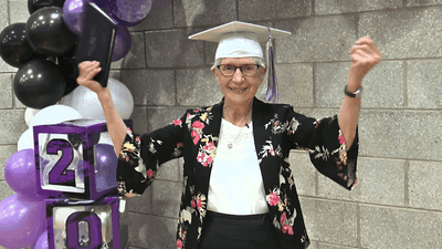 Image for story: 97-year-old grandma in Utah earns high school diploma, proving it's never too late