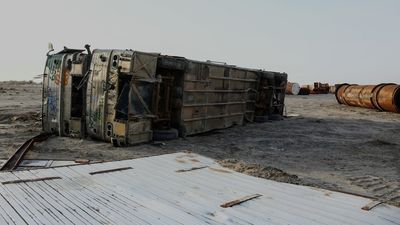 Image for story: PHOTOS: Touring Great Salt Lake's unique graveyard of junk near Stansbury Island