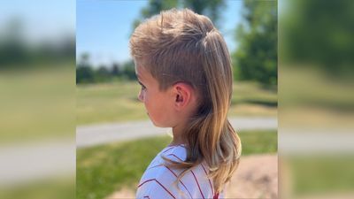 Image for story: The 'Cheddar Wiz' crowned best mullet in kid's national Mullet Champ competition