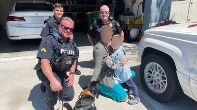 Image for story: Police dog locates missing 3-year-old in woods