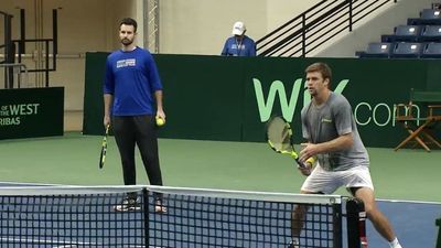 Image for story: Belmont gears up for U.S. vs Belgium in Davis Cup 