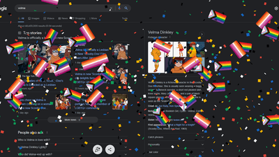 Image for story: Google celebrates Scooby Doo's Velma being LGBT with special confetti