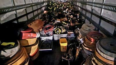 Image for story: Maine firefighters rally to aid Ukraine with gear