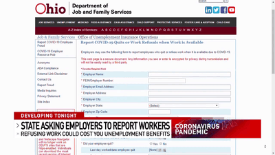 Image for story: State asks employers to report employees who refuse to return to work in Ohio