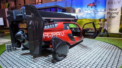 Image for story: High hopes: Dutch company launches flying car at Geneva show