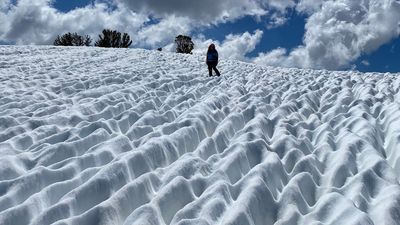 Image for story: Beautiful snow formations known as sun cups on display in Yosemite