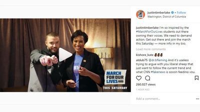 Image for story: Justin Timberlake teams up with D.C. Mayor Bowser to support March for Our Lives