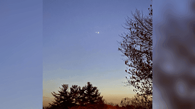 Image for story: 'Cosmic kiss': Venus and Jupiter appear close in night skies