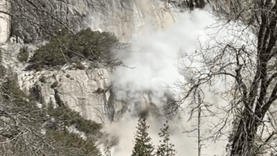 Image for story: WATCH: Rockslide caught on camera at El Capitan in Yosemite National Park