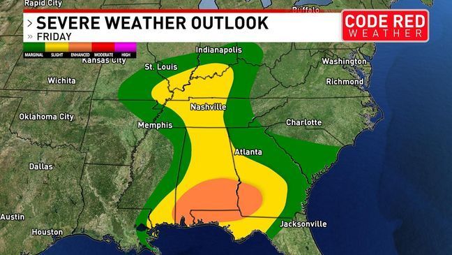 Strong Storms Possible (WZTV){p}{/p}