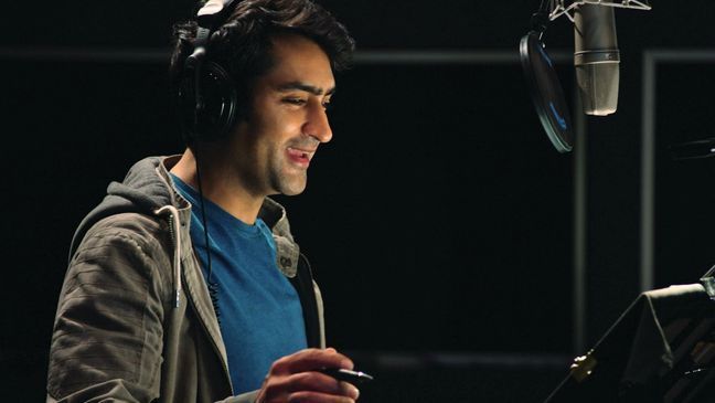 Kumail Nanjiani voices ostrich Plimpton in "Dolittle," directed by Stephen Gaghan. (Photo: Universal){&nbsp;}