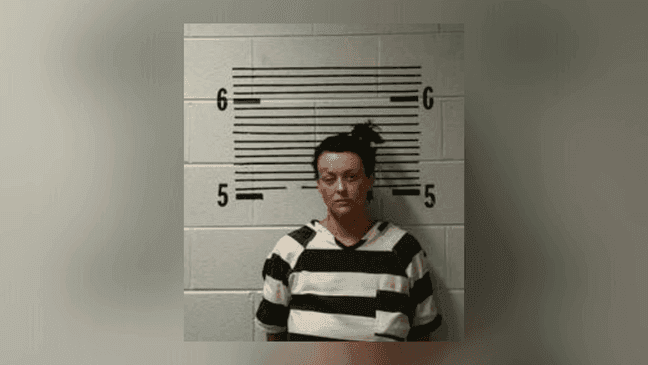 Mugshot of Grace Kelley when she was charged with indecent exposure, obstructing governmental operations and soliciting prostitution (Elmore County Jail)