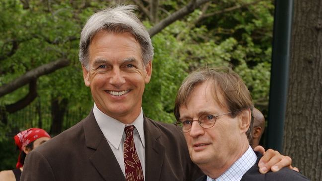 N.C.I.S. cast members Mark Harmon (L) and David McCallum arrive for the "CBS Upfront Previews 2003-2004" May 14, 2003 at Tavern on the Green in New York City.  (Photo by Mark Mainz/Getty Images)