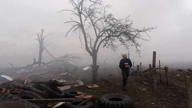 Evgeniy Maloletka appears in 20 Days in Mariupol by Mstyslav Chernov, an official selection of the World Documentary Competition at the 2023 Sundance Film Festival. (Courtesy of Sundance Institute | AP Photo/Mstyslav Chernov)