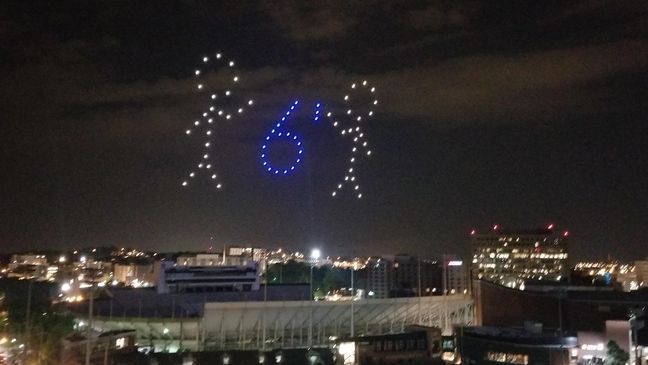 Drone light show salutes frontline workers of the COVID-19 pandemic in Nashville (FOX 17 News photos/video){p}{/p}