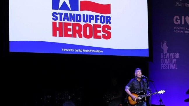 Bruce Springsteen performs at the 13th annual Stand Up For Heroes benefit concert in support of the Bob Woodruff Foundation at the Hulu Theater at Madison Square Garden on Monday, Nov. 4, 2019, in New York. (Photo by Greg Allen/Invision/AP)