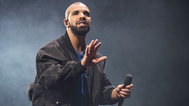 FILE - In this Oct. 8, 2016 file photo, Drake performs onstage in Toronto on Oct. 8, 2016. (Photo by Arthur Mola/Invision/AP, File)