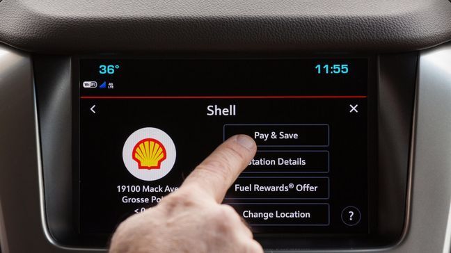 This new feature allows drivers of eligible Chevrolet vehicles to pay and save when they fuel up at participating Shell branded stations directly through the touch screen in their vehicle, without swiping a credit card or using a mobile device. (Photo courtesy of General Motors / John F. Martin)