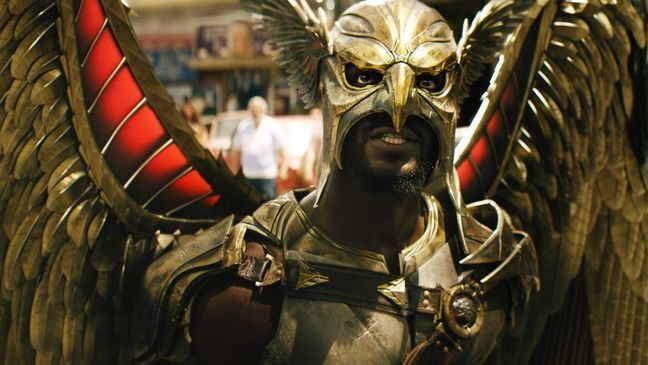 ALDIS HODGE as Hawkman in New Line Cinema’s action adventure “BLACK ADAM,” a Warner Bros. Pictures release.