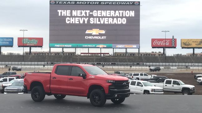 The 2019 Chevrolet Silverado was revealed at an event celebrating Chevy's 100 years of trucks.{&nbsp;} (Sinclair Broadcast Group / Jill Ciminillo){p}{/p}