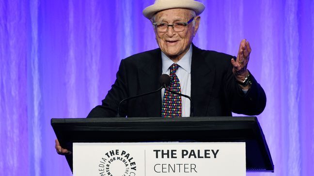 FILE - Honoree Norman Lear makes his speech at "The Paley Honors: A Special Tribute to Television's Comedy Legends" at the Beverly Wilshire Hotel, Thursday, Nov. 21, 2019, in Beverly Hills, Calif. Lear, the writer, director and producer who revolutionized prime time television with such topical hits as "All in the Family" and âMaudeâ and propelled political and social turmoil into the once-insulated world of sitcoms, has died, Tuesday, Dec. 5, 2023.. He was 101.  (Photo by Chris Pizzello/Invision/AP, File)