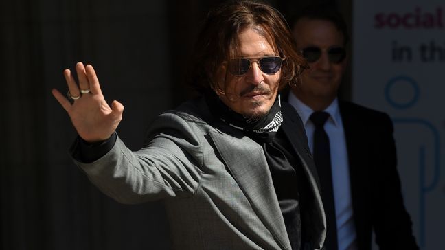 FILE - Johnny Depp arrives at the Royal Courts of Justice, the Strand on July 28, 2020 in London, England.{&nbsp;} (Photo by Stuart C. Wilson/Getty Images)