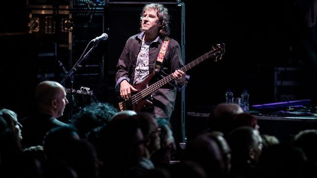 Marillion bassist Pete{&nbsp;}Trewavas in Cardiff.{&nbsp;}(PHOTO: Anne-Marie Forker)