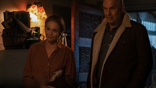 Diane Lane (left) stars as “Margaret Blackledge” and Kevin Costner (right) stars as “George Blackledge” in director Thomas Bezucha’s LET HIM GO, a Focus Features release. (Photo: Kimberley French / Focus Features)