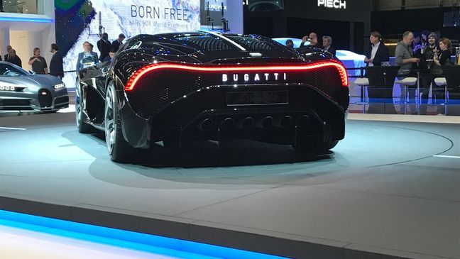 Bugatti La Voiture Noire is the most expensive car ever produced at about $18.9 million. (Sinclair Broadcast Group / Jill Ciminillo)