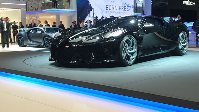 Bugatti La Voiture Noire is the most expensive car ever produced at about $18.9 million. (Sinclair Broadcast Group / Jill Ciminillo)